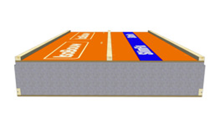 Illustratie van een SlimFix dakelement met houten ribben en hoe het product is opgebouwd. 